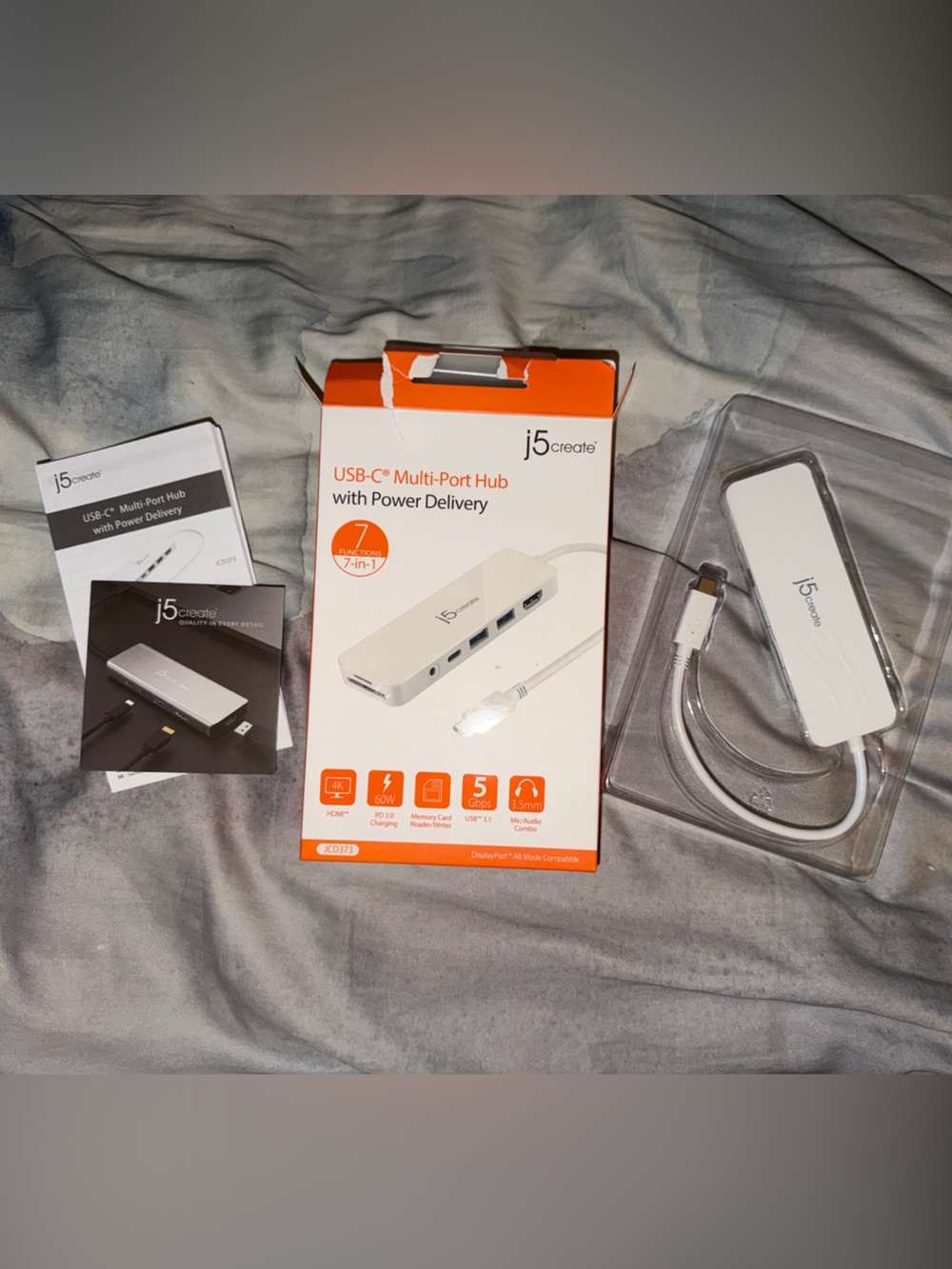 j5 create USB-C Multi-Port Hub with Power Delivery- 7 Function in 1